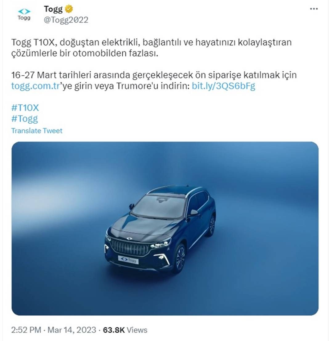 TOGG T10X'in batarya süresi ve menzil mesafesi şaşırttı! Üç farklı versiyonun farkları belli oldu 8